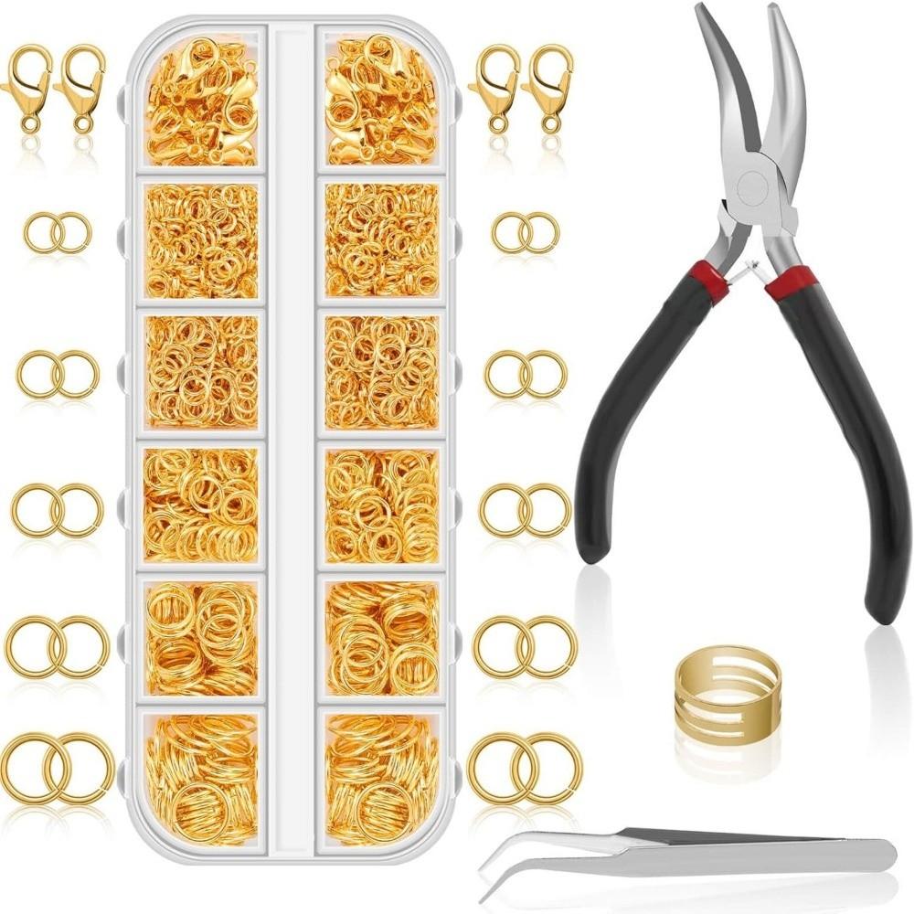 Open Jump Rings Jewelry Making Kit 12 Grids Repair Tools Kit Pliers Jewelry Findings Set  Bracelets