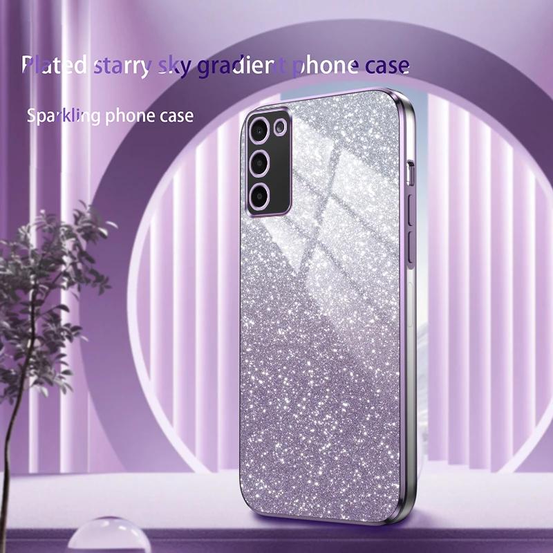 Shiny Glitter Plating Silicone Case for Samsung Galaxy A05S A02S A03S A03 A04 A04E A04S A05 A 05 04 03 02 Soft Back Cover Coque