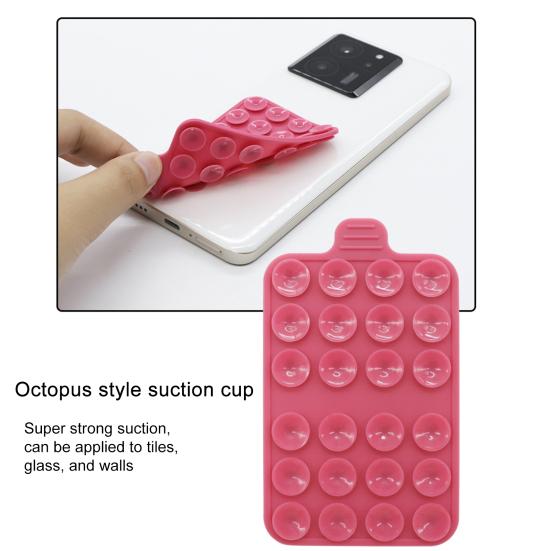 2 упаковки силиконовых чехлов с присоской для крепления телефона, клейкая ручка для фиксации рук на зеркальных гладких поверхностях