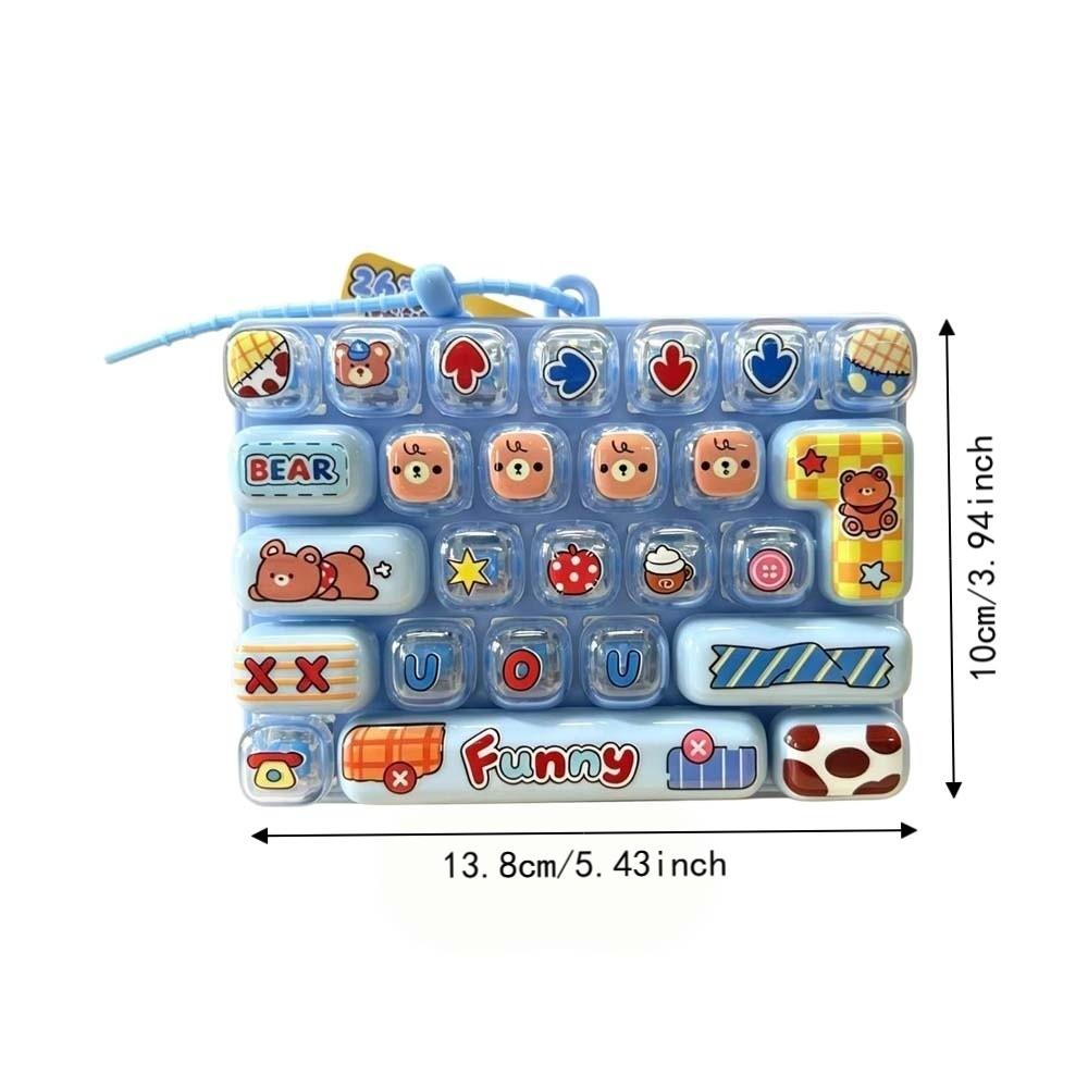 Transparent Dual-Tone Mini Keyboard Pendant Cute Design Keyboard Keychain Desktop Decoration