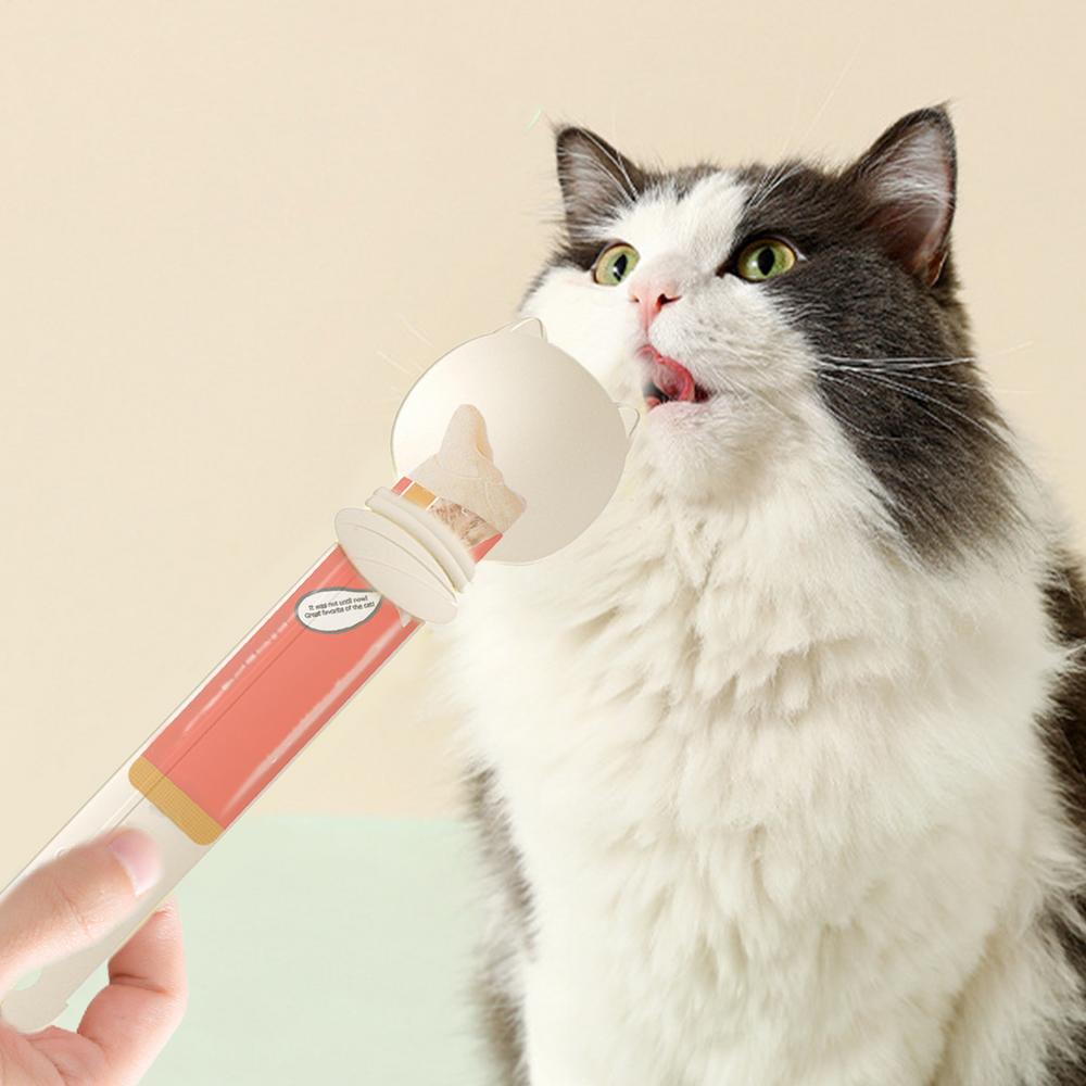 Кошачья squeezable кормушка Кошка Котёнок Влажный корм Ложка Полоска-squeezer Кормление в помещении и на улице Лижучий влажный корм Многофункциональная