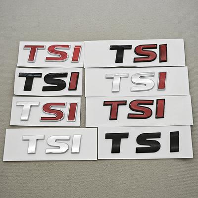 3D ABS Значок Логотип Автомобиля TSI для Автомобиля VW Задний Значок Багажника Хромированный Черный Самоклеящиеся Буквы Наклейка Аксессуары gq2