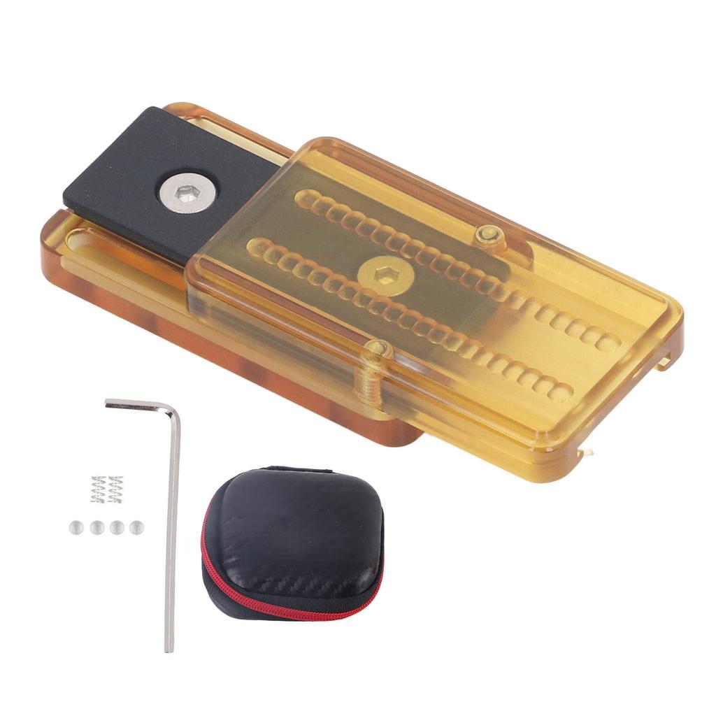 Amber Transparent PEI Slider Toy Stress Relief Decompression Double Track Amber Slider Push Toy