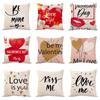 New Valentine's Day Love Letter Pattern Pillow Cover Sofa Pillow Cover