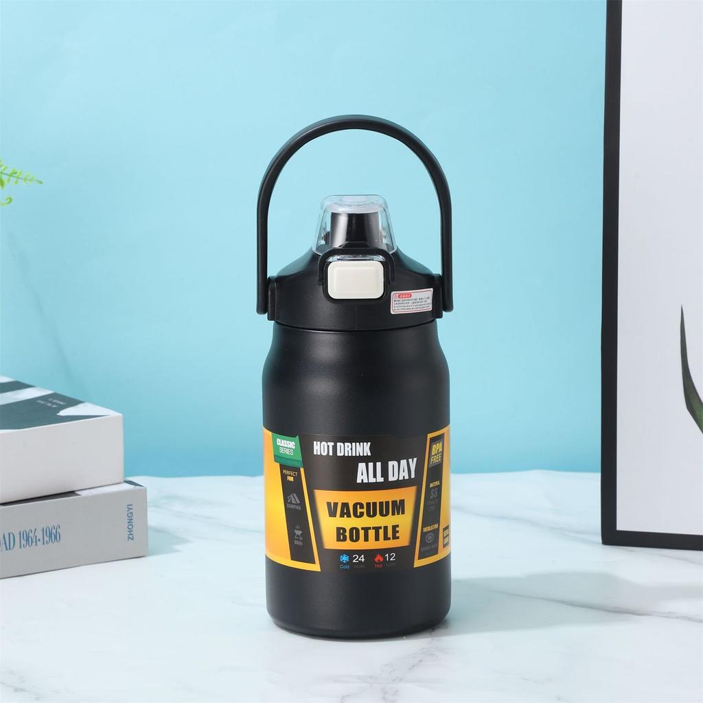 Портативная термокружка из нержавеющей стали 304, термос, термос, бутылка для холодной и горячей воды для спорта с трубочкой