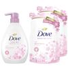 Dove Sakura Body Soap (Body Wash) 470g + 330g Refills (2 X 470g)
