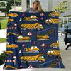 1pc Tractor Printing Lightweight Flannel Blanket, Comfortable and Warm Blanket, for Camping Sofa Bed and Couch Office, Suitable for Gift Blan