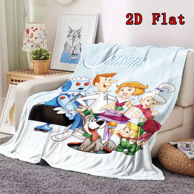 The Jetsons 2D Flat Pattern Flannel Blanket High quality All Seasons Warmth and Comfort Perfect for Christmas Gifts.DMT0925276