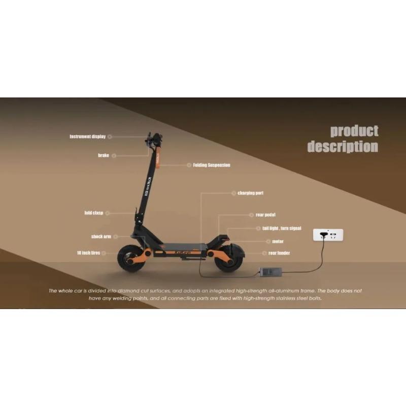 KUKIRIN G3 Electric Scooter 1200W Powerful Motor 52V 18Ah 52km/h 63km Long Range Off-Road 10Inch Tyres Foldable Escooter
