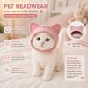 Cute Cat Ear Pet Hat Soft Corduroy Adjustable Chin Strap Kitten Headwear Photo Prop Party Cosplay Accessory for Small Cats