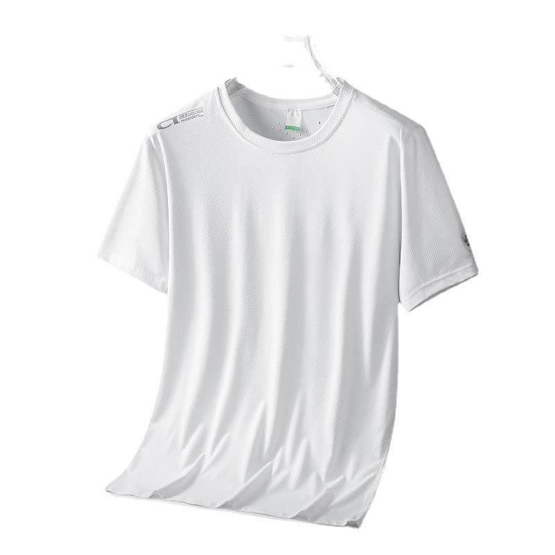 Мужская и женская дышащая футболка с коротким рукавом из шёлка, устойчивая к ультрафиолетовому излучению, для летних видов спорта на открытом воздухе