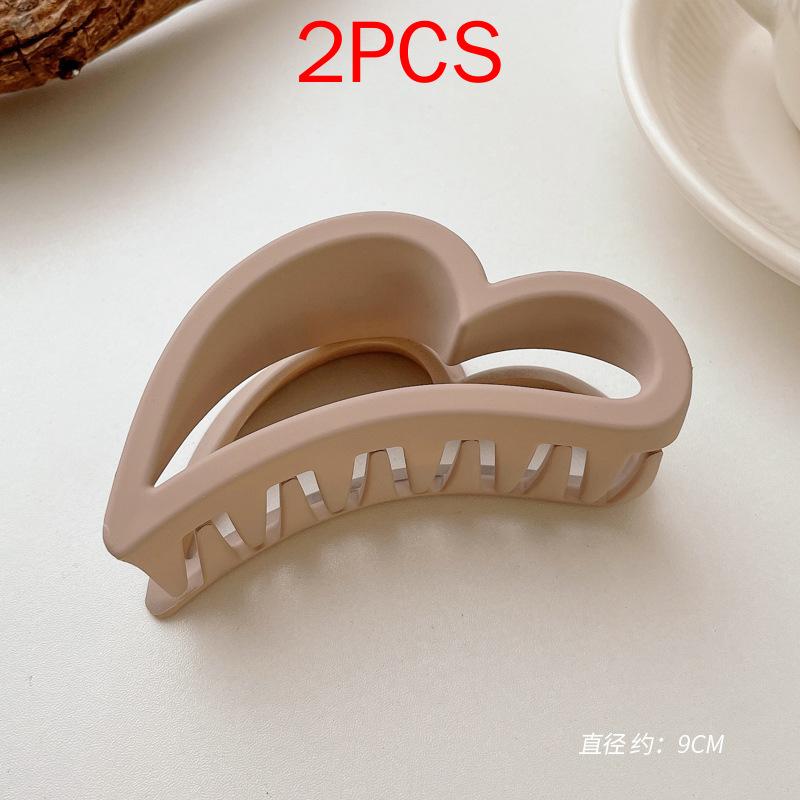 2 шт., комплект головных уборов премиум-класса, новые женские модные зажимы для волос, кофейные, черные, акриловые, большие заколки для волос, зажим для женщин, заколка, аксессуары для волос