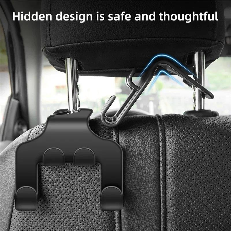 Vikefon 1/2psc car back seat hook hanging storage mobile phone holder stand lazy rear seat phone headrest bracket for all phones