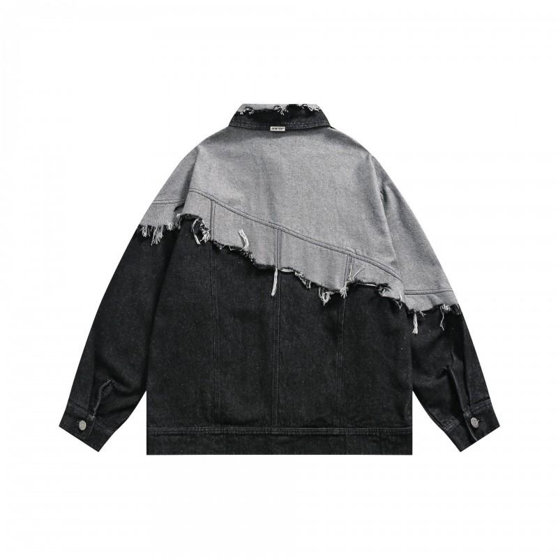 Unisex Vintage Washed Denim Jacket Oversized Streetwear Outerwear Men Women Fall 2026