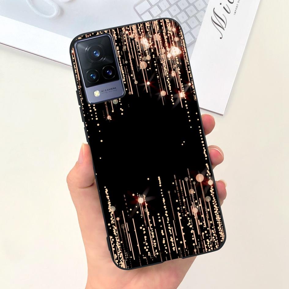 Чехол для Vivo V21 4G 5G Милая Утка Кошка Мягкий Силикон Матовый Чехол для Vivo V21e V 21 V 21e VivoV21 Бампер V2066 V2050 V2061 Fundas