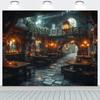 1 medieval tavern hotel and bar photography background polyester fabric suitable for garden and carnival supplies