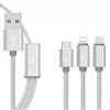 3-In-1 Charger Cable 1.2M Type-C Lightning Usb-C 5A
