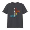 So Happy I m Eighty Gag 80 Year Old Funny 80th Birthday T Shirt vintage Washed Casual Stylish Stretched designer clothes