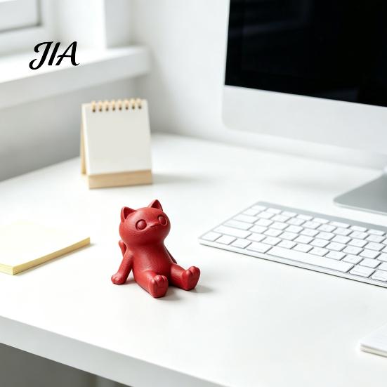 Видеоподставка Hands Free Милый Кот Подставка для Телефона, 3D Печатная Лежащая Настольная Подставка для Мобильного Настольный Декор Планшет, Крепление Декор для Домашнего Офиса, Подарок Любителям