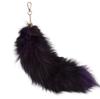 Furry for Keychain Oversized Fox Hair Cuestion Silver Blue Fox Tail Accessories Lady Bag Charm Car Keychain for Women