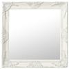 VidaXL Wall Mirror Baroque Style 60x60 Cm White 320332