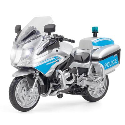 1:12-масштабная модель полицейского мотоцикла R1250RT-P, модель гоночного мотоцикла из литого под давлением металла из сплава, с имитацией звука и света, детская игрушка в подарок