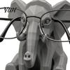 Minimalist Glasses Stand Elephant Shape Holder, 3D Printed Geometric Eyeglass Display Decorative Holder Organizer, Desktop Ornament for Home