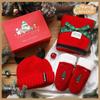 Three Dolphins Christmas Hat, Scarf & Gloves 3-Piece Gift Set