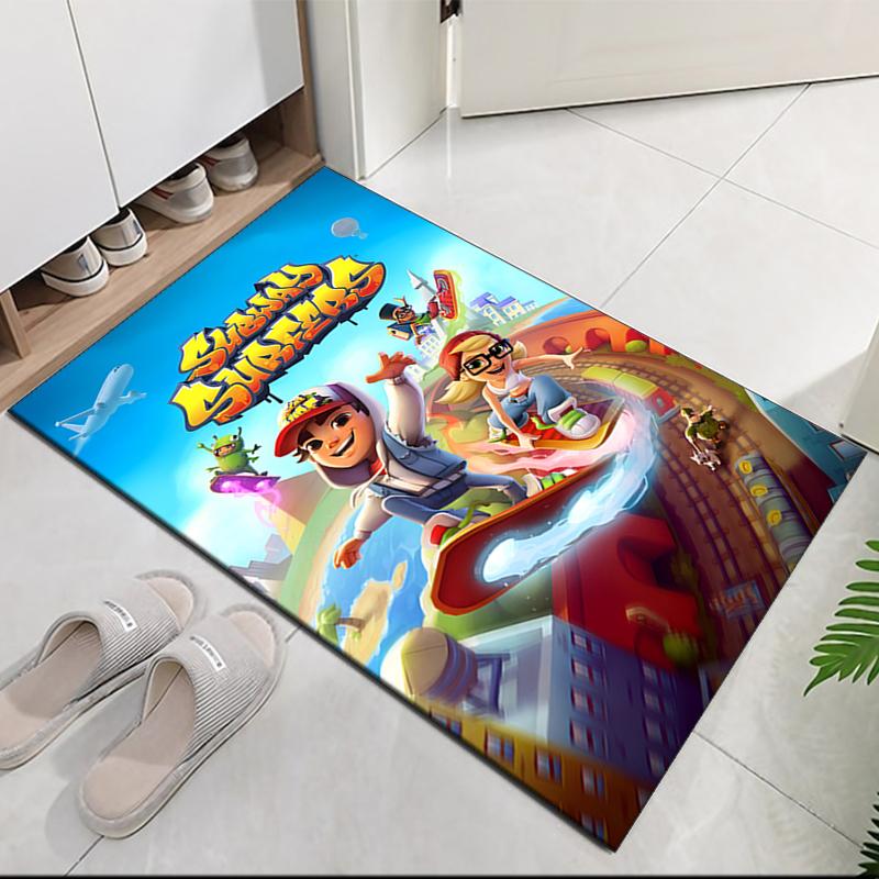 Ковер с принтом Subway Surfers для офисного кресла, гостиной, спальни, кухни, Декор, Подарки