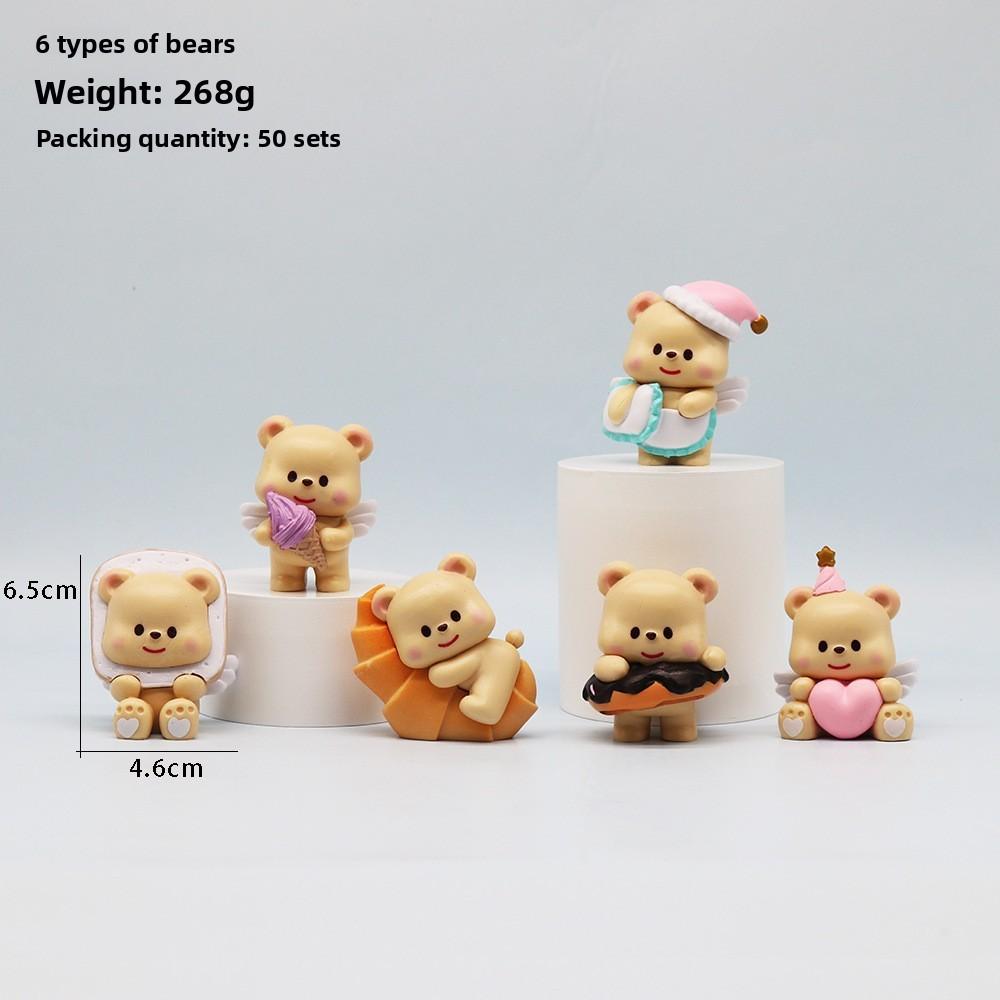 Butter Bear Pvc Collectible Figurine With Cute Dessert Design For Gift Collectors
