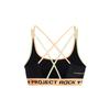 Under Armour Project Rock Printed Medium-Support Crossback Sports Bra Women Underwear Seaside-Blue 1377953-722