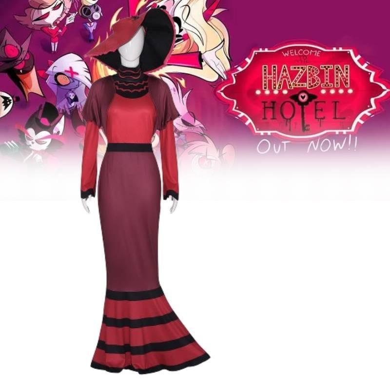 Костюм для косплея Рози из Hazbin Hotel Персонаж мультфильма Хэллоуин Вечеринка Ролевая игра