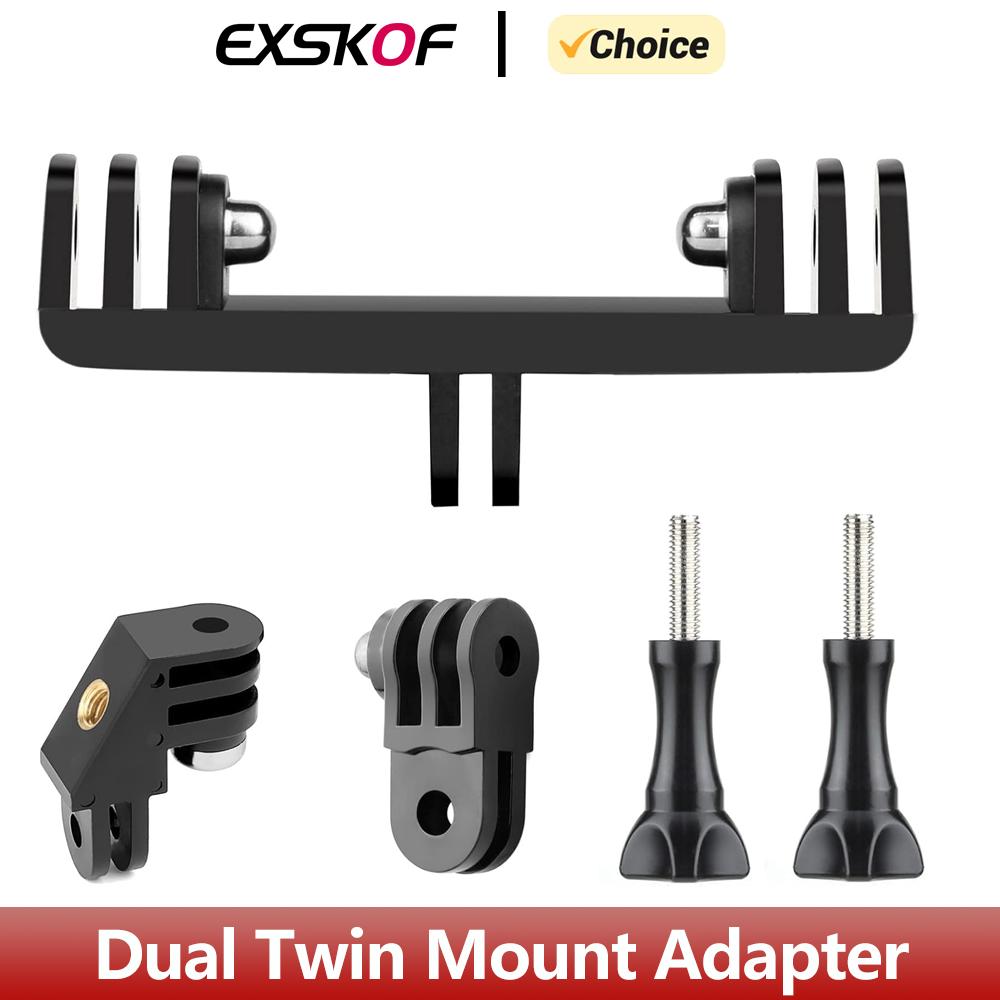 Двойной адаптер Twin Mount для GoPro Hero 13 12 11 10 9 8 7 6 5 4 SJCAM AKASO Insta360 X2 X3 X4 DJI Osmo Action Camera Accessories