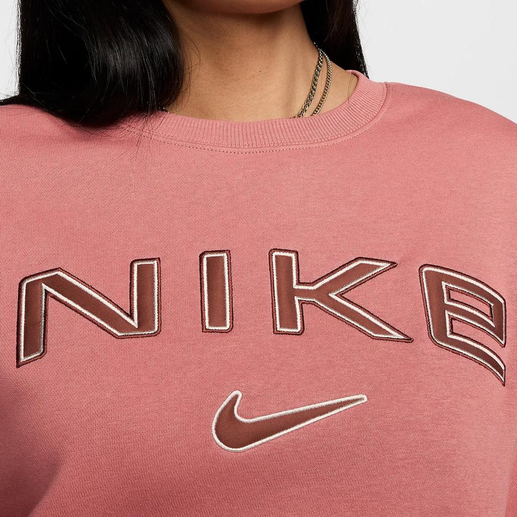 Nike Sportswear FW/AW24 Phoenix Fleece Lined Thermal Loose Fit Casual Pullover Long Sleeved Sweatshirt Women's FV7675-634
