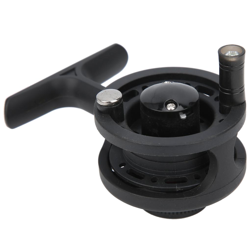 Металлическая катушка с передним колесом для подледной и нахлыстовой рыбалки, переключаемая для правой и левой руки, с высокой ножкой(5см