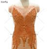 WDP-624 Keering New Product Ideas 2025 Embroidery Flower Crystal Bridal Rhinestone Applique for Wedding Dresses
