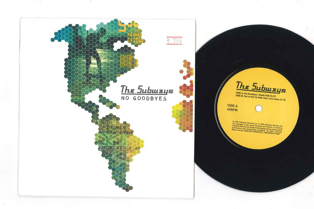7inch Record SUBWAYS - No Goodbyes / You've Got To Hide Yo WEA398 INFECTIOUS 2005 UK Rock Used