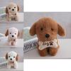 Cute Dog Plush Doll With Bone Decor And Letter Embroidery For Children And Fans