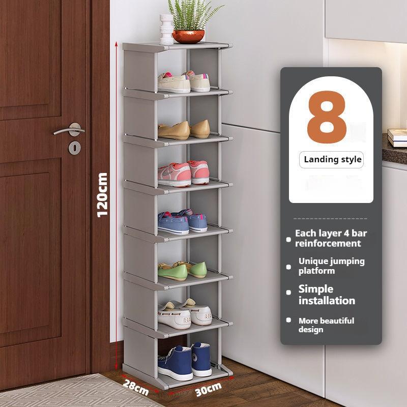 Metal Shoe Organizer Multiple Layers Dormitory Storage Rack Stackable Shelf Adjustable Storage Cabinet Save Space For Bedroom