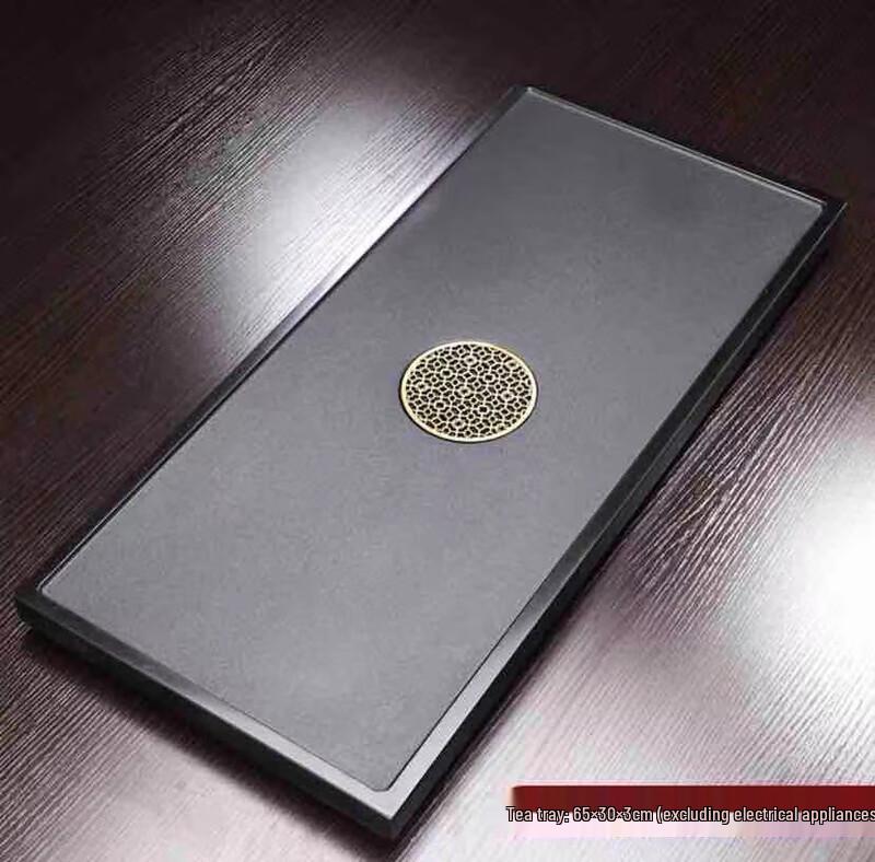 Натуральный поднос для чая из черного золотого камня