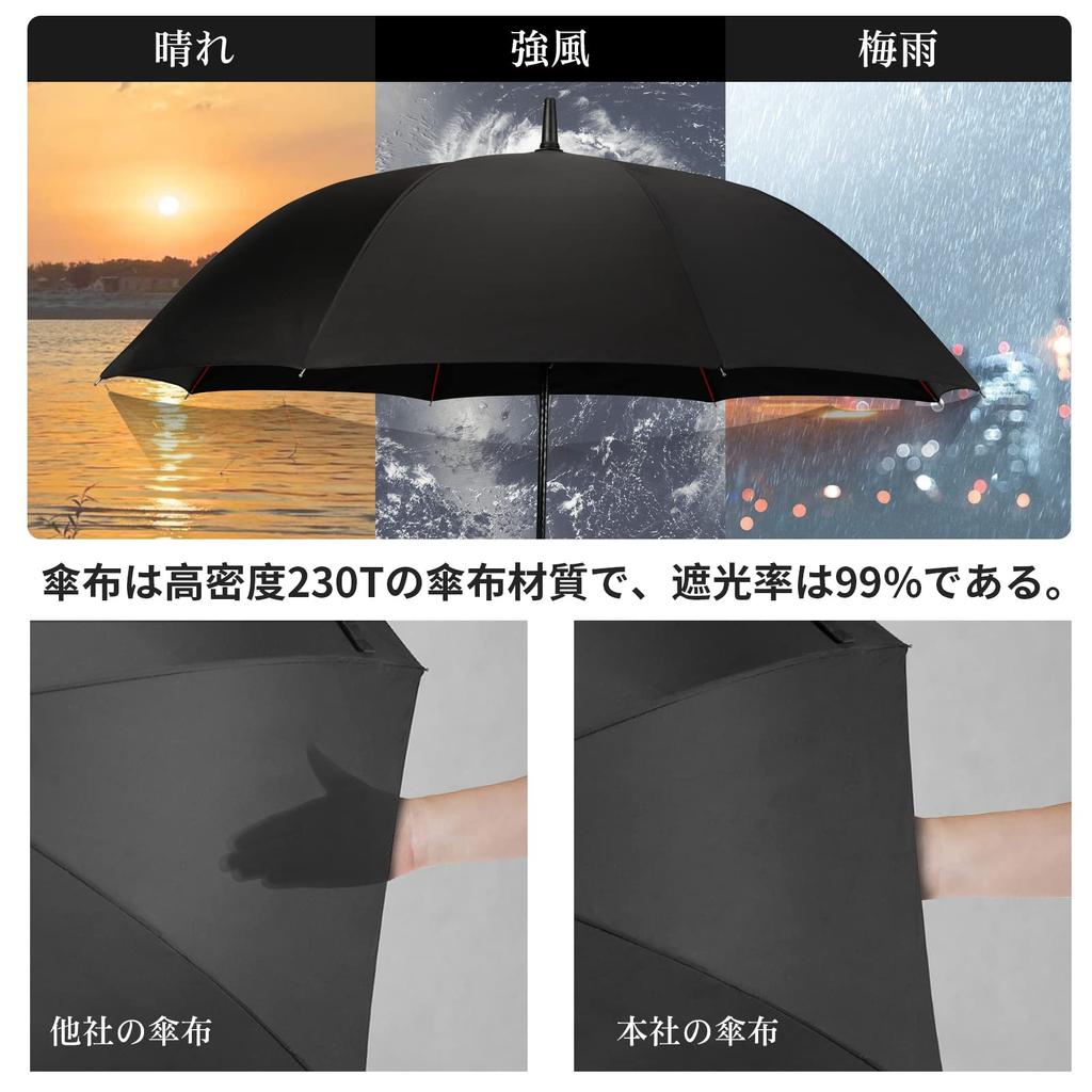 For Strong Winds and Heavy Vialifer Long Super Water Typhoon Wind Teflon Treated Large Rain Automatic Opening Cane Rainy Season Commuting To Storage