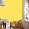 Polynesian Geometric Pattern Wallpaper Yellow and Cream 50x1000