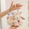 Rabbit Doll Plush Rabbit Keychain Bowknot Bag Hanging Pendant Drooping Ear Rabbit Pendant Kids Toy
