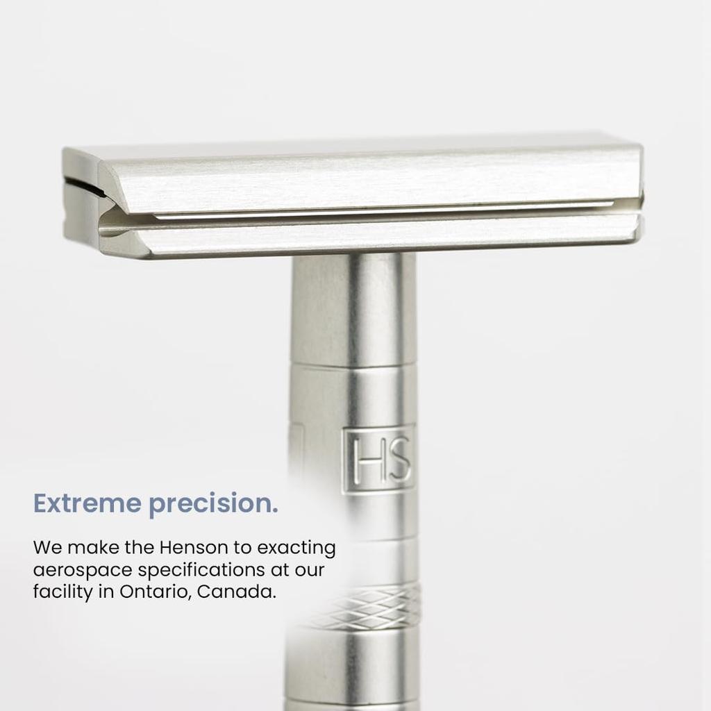 Genuine HENSON Shaving AL13 Mild with 5 Replacement Durable and Provides a Close Shave While Minimizing Skin Shaver, (Copper), Blades, Entry-Level