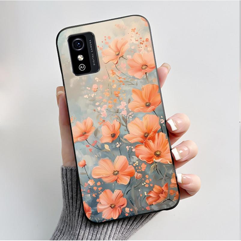 Printing Pattern Case For ZTE Blade L9 Soft Silicone Black Shell Cover Cute Flower Cartoon Casing