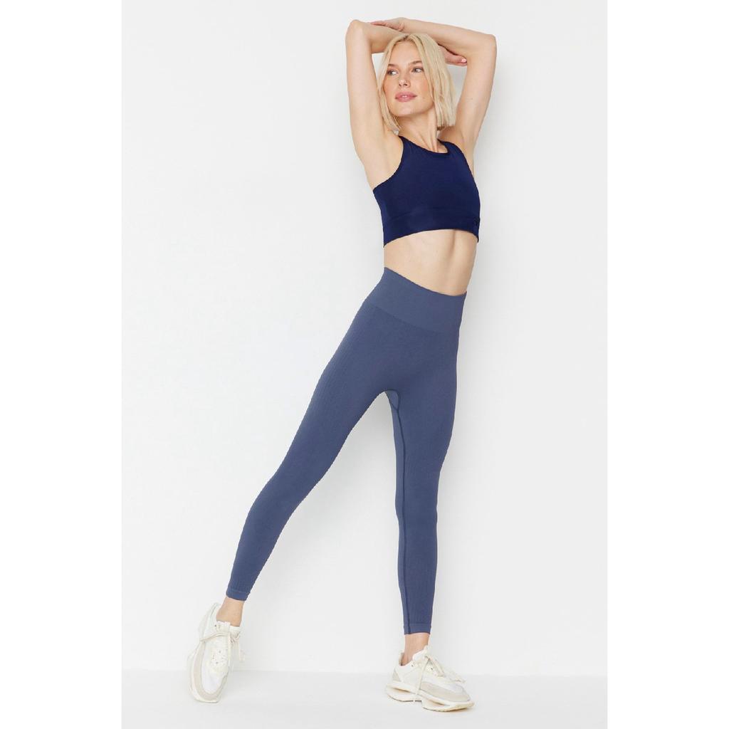 Lily – синие колготки с завышенной талией