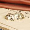Pure Brass Overtime Desktop Ornament Office Creative Decoration Zodiac Dog Tea Pet Craft Old Copperware Wholesale