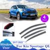 Window Visor for Kia Sportage QL 2017~2024 Car Vent Smoke Cover Side Sun Rain Guard Deflector Awning Shelter Exterior Accessorie