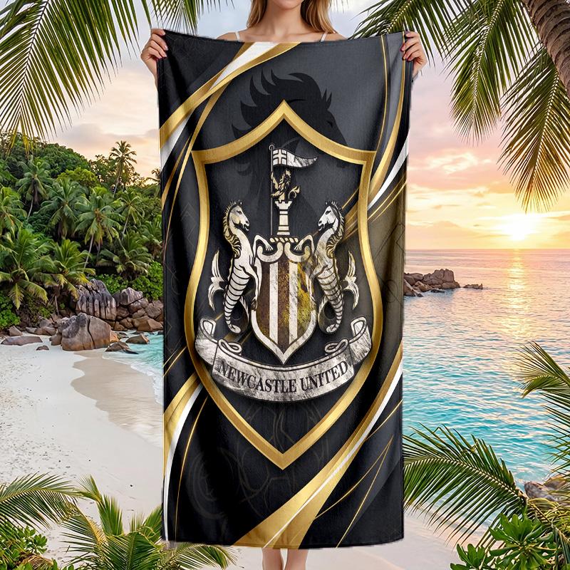 Newcastle United Football Beach Towel Soft Microfiber Summer Towel Quick Dry Absorbent Towel for Beach Swimming Pool Travel