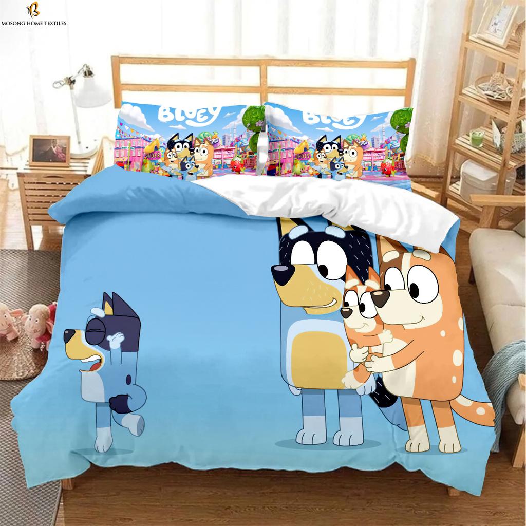 Children's Bedding Set Animated Cartoon Duvet Cover Anime Pillowcase Comfortable Bed Set Full Size Single Bed Double Bed